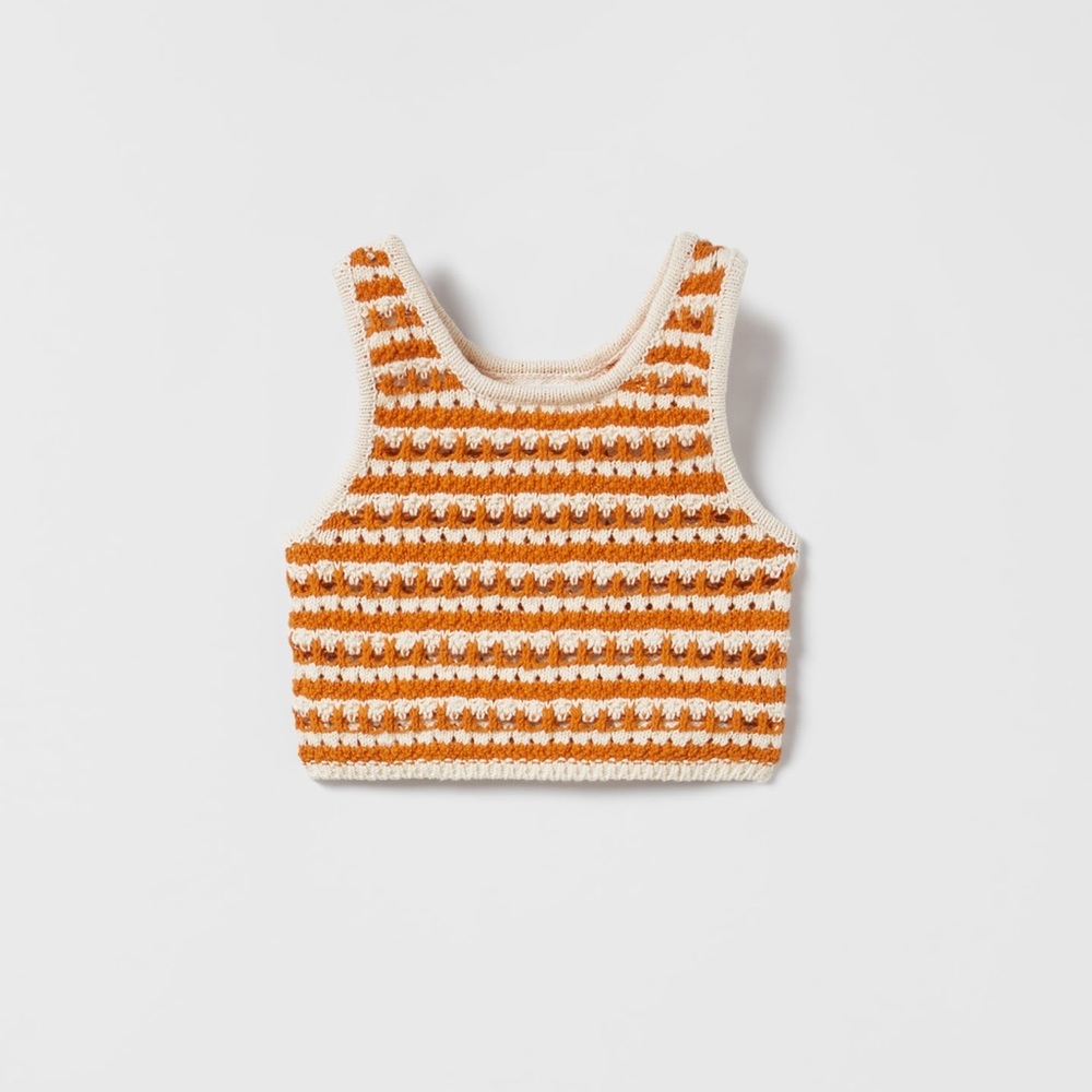 Zara Girls Sleeveless Crochet Top size 8-9